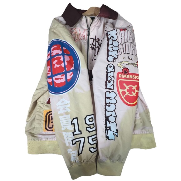 Rick And Morty Members Only Jacket - M Rare Adult Swim Lightweight Full Zip EUC - Picture 9 of 16